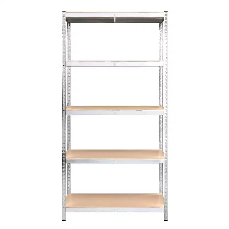 vidaXL Étagères de rangement robustes à 5 niveaux 2 pcs Acier argenté et bois d'ingénierie
