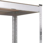 vidaXL Étagères de rangement robustes à 5 niveaux 2 pcs Acier argenté et bois d'ingénierie