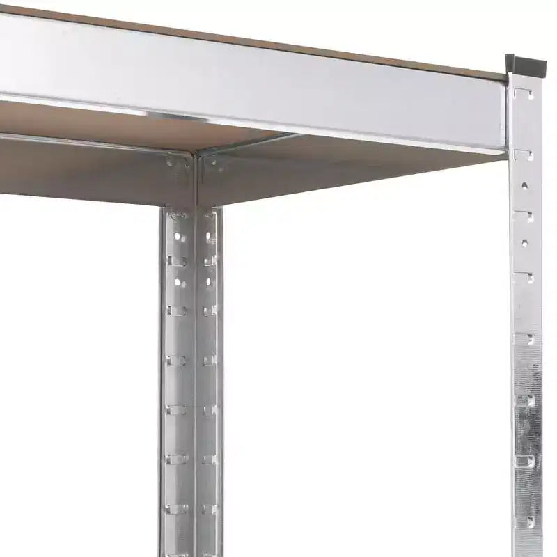 vidaXL Étagères de rangement robustes à 5 niveaux 2 pcs Acier argenté et bois d'ingénierie
