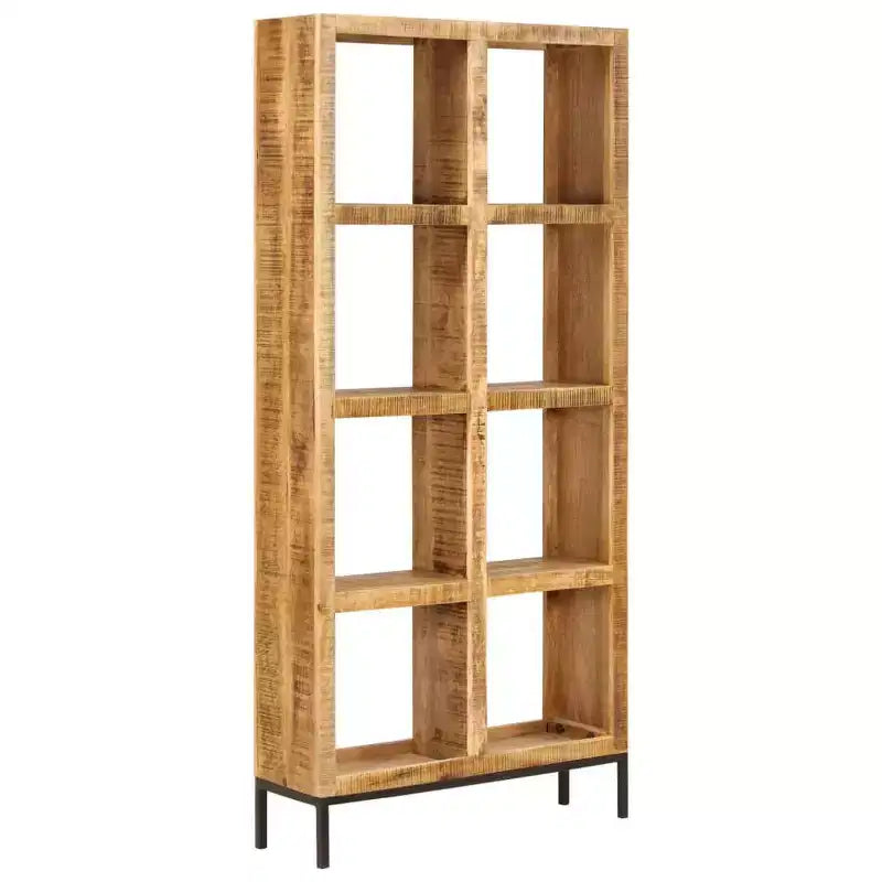 vidaXL Bibliothèque Bois de manguier massif naturel 80x25x175 cm