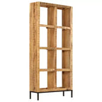 vidaXL Bibliothèque Bois de manguier massif naturel 80x25x175 cm