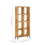 vidaXL Bibliothèque Bois de manguier massif naturel 80x25x175 cm