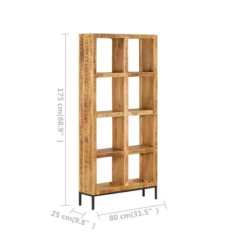 vidaXL Bibliothèque Bois de manguier massif naturel 80x25x175 cm