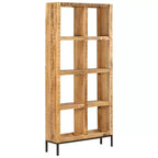 vidaXL Bibliothèque Bois de manguier massif naturel 80x25x175 cm