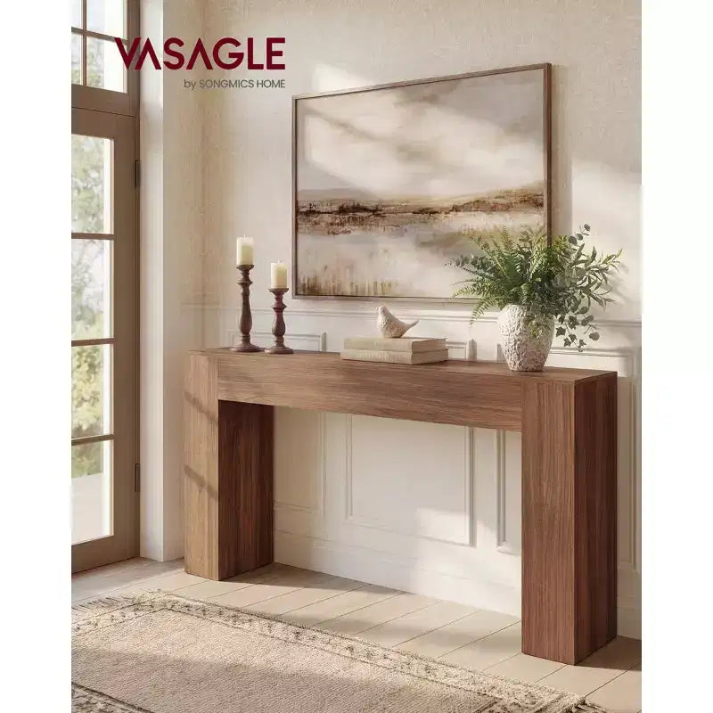 VASAGLE Table d'entrée, Console longue, Plateau épais, Style fermier, pour Couloir, Derrière le canapé, Salon, Hall d'entrée, Montage facile