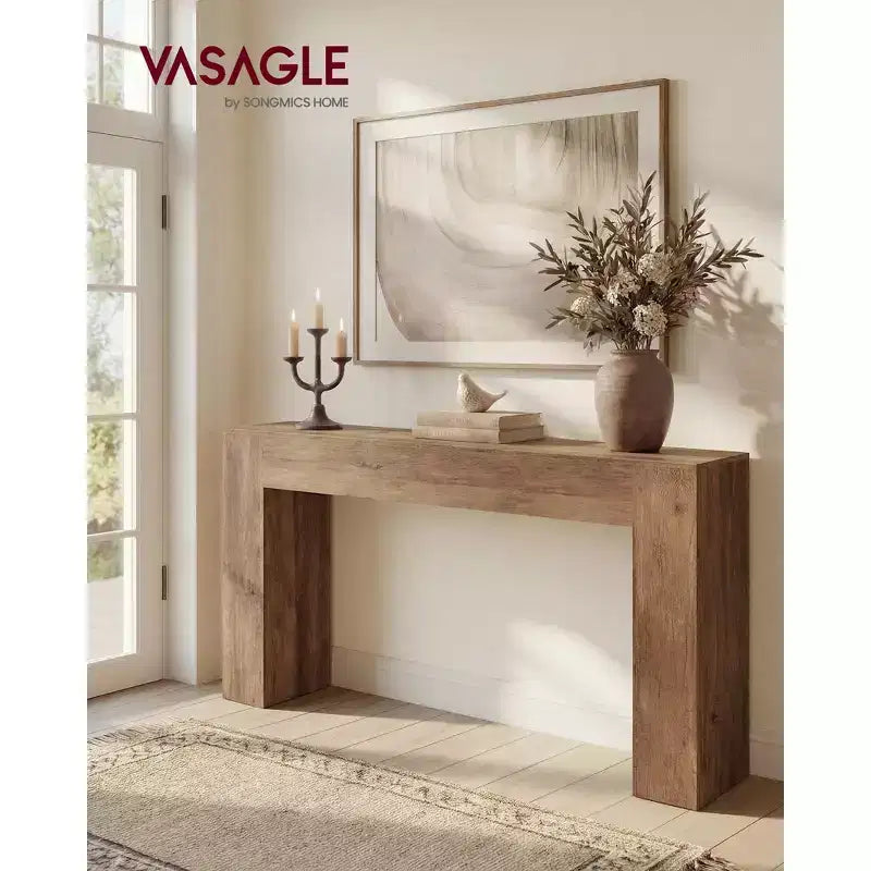 VASAGLE Table d'entrée, Console longue, Plateau épais, Style fermier, pour Couloir, Derrière le canapé, Salon, Hall d'entrée, Montage facile