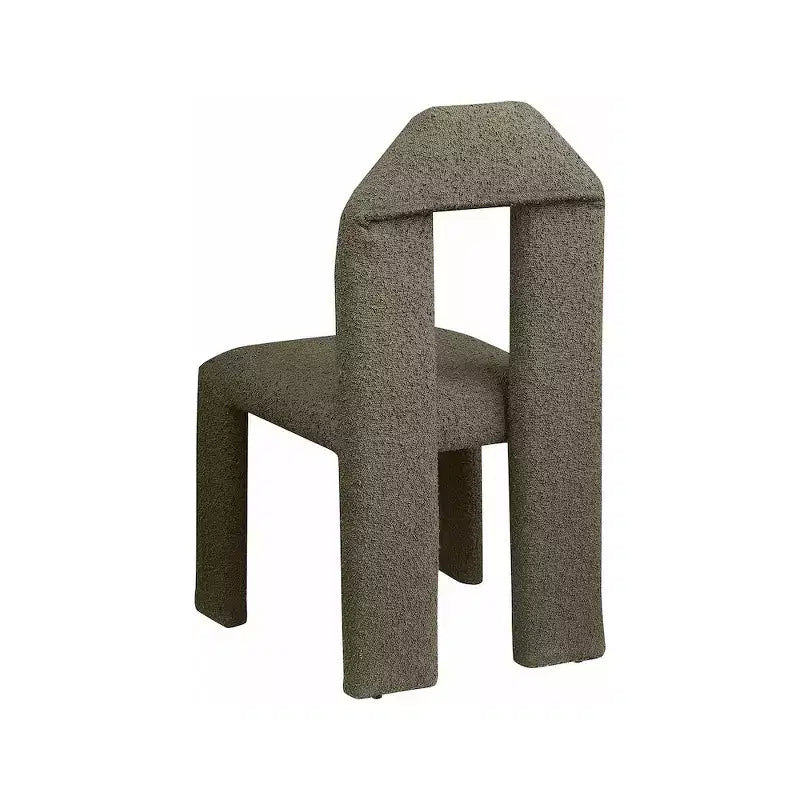 Meridian Furniture Bennett Olive Boucle Fabric Dining Chair, Set of 2