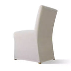 Lot de 2 chaises de salle à manger déhoussables en lin, chaises de salle à manger capitonnées beiges texturées style Ferme - Panipeachy