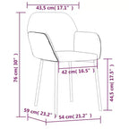 vidaXL Lot de 2 chaises de salle à manger crème et marron