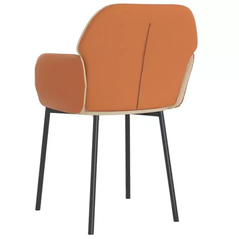 vidaXL Lot de 2 chaises de salle à manger crème et marron
