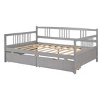 Luxystar Lit banquette moderne en bois double avec 2 tiroirs pour salon et chambre d'amis,