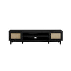 Meuble TV scandinave en rotin synthétique avec porte Middlebrook Designs