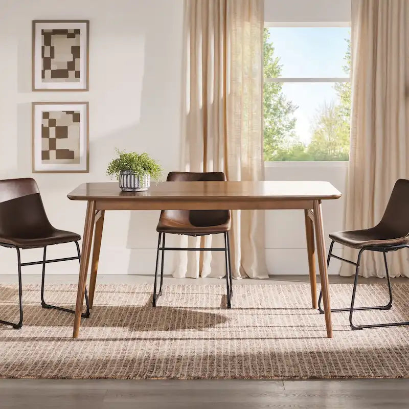 Middlebrook Designs Table à manger 59 en bois style moderne du milieu du siècle