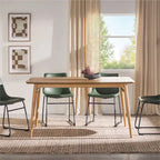 Middlebrook Designs Table à manger 59 en bois style moderne du milieu du siècle