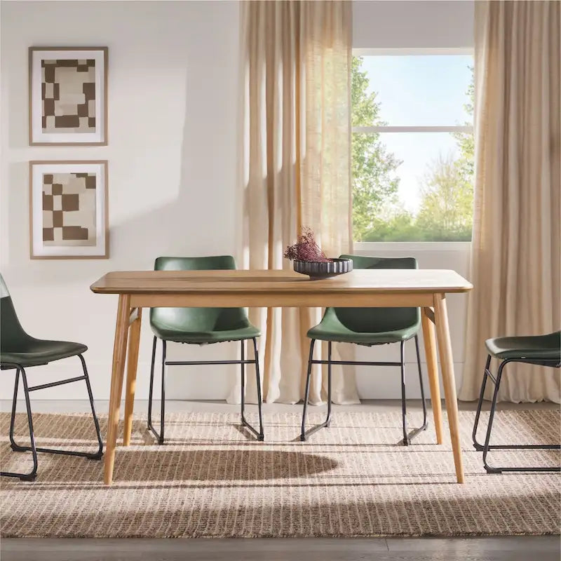 Middlebrook Designs Table à manger 59 en bois style moderne du milieu du siècle