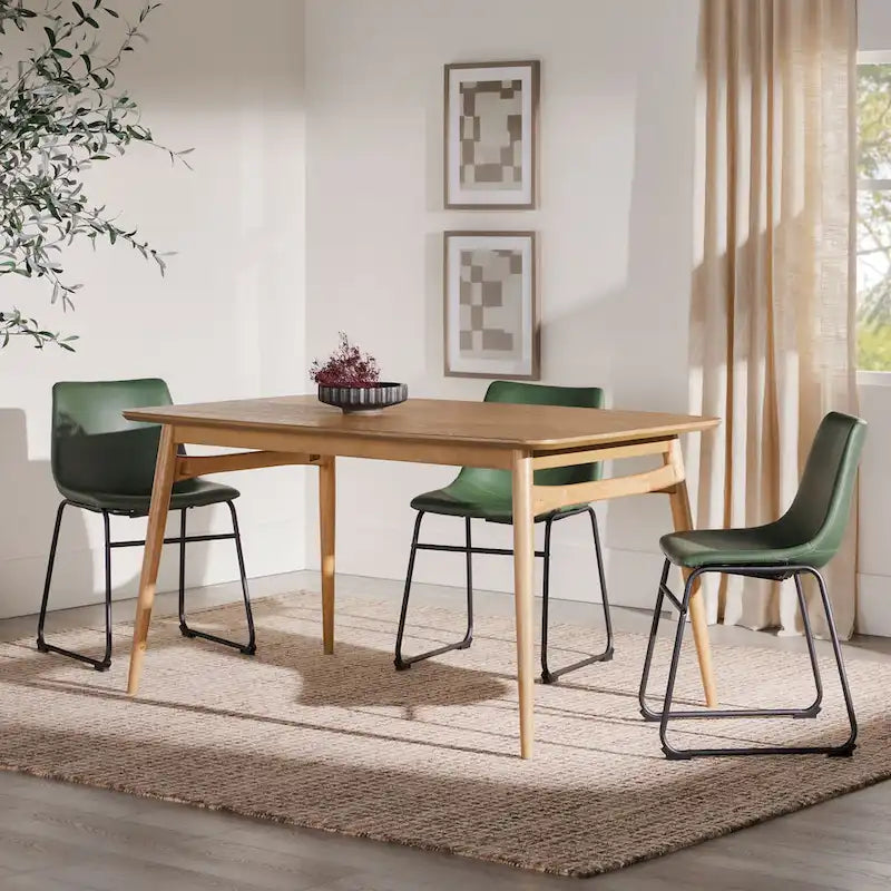 Middlebrook Designs Table à manger 59 en bois style moderne du milieu du siècle