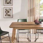 Middlebrook Designs Table à manger 59 en bois style moderne du milieu du siècle
