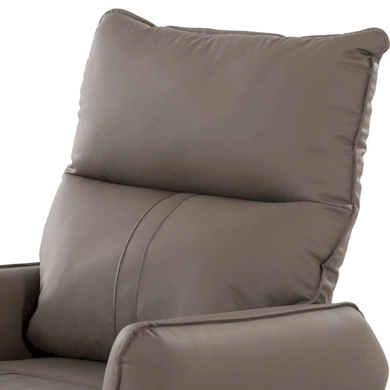 Modern Small Rocking Swivel Recliner Chair with Overstuffed Seat