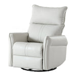 Modern Small Rocking Swivel Recliner Chair with Overstuffed Seat