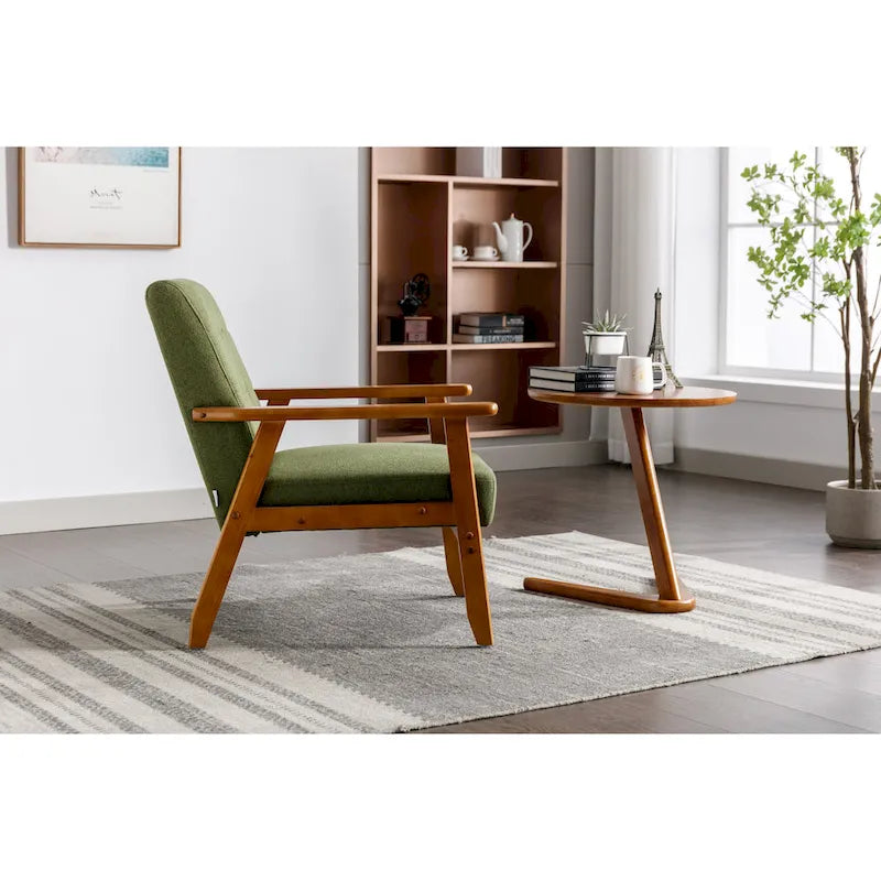28.74 Tufted Accent Chair with Solid Wood Frame