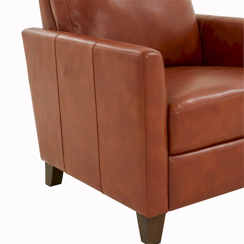 Pablo Caramel Faux Leather Modern Recliner