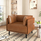 Brown 39.17 Accent Chair with Metal Legs