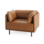 Brown 39.17 Accent Chair with Metal Legs