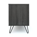 Meuble TV gris 71,1 cm avec armoire dépliante, armoire normale et 2 étagères pour téléviseurs jusqu'à 79 po