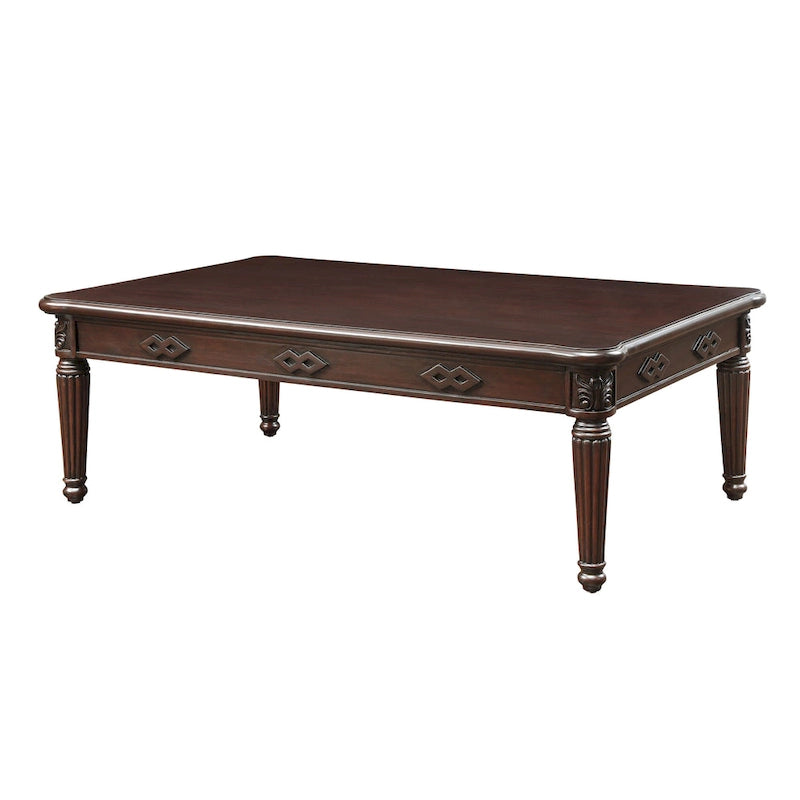 Table basse Espresso avec pieds tournés