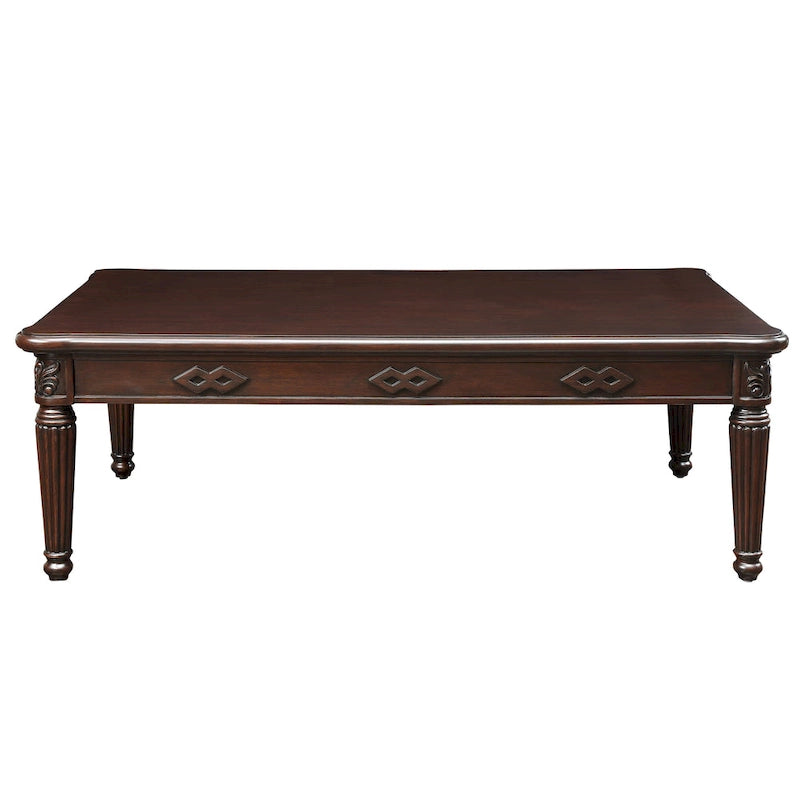 Table basse Espresso avec pieds tournés