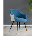 Fauteuil d'appoint moderne 23,2" bleu (lot de 2)