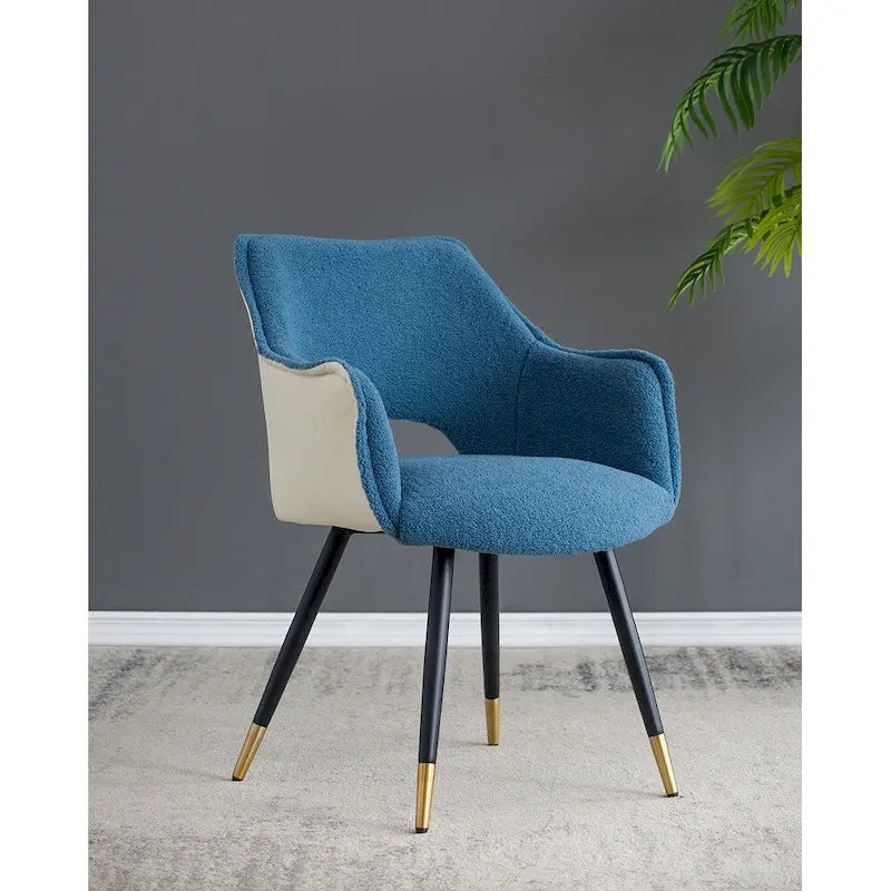 Fauteuil d'appoint moderne 23,2" bleu (lot de 2)