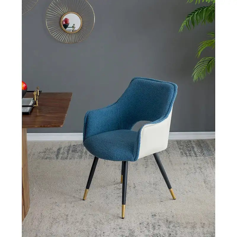 Fauteuil d'appoint moderne 23,2" bleu (lot de 2)