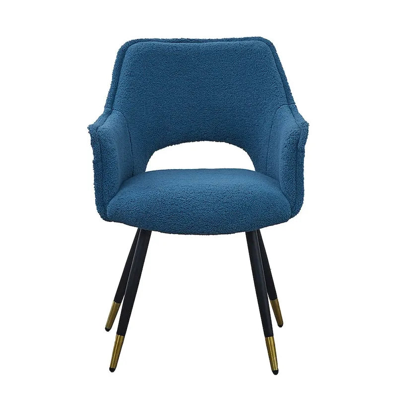 Fauteuil d'appoint moderne 23,2" bleu (lot de 2)