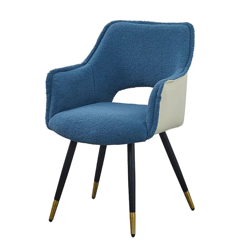 Fauteuil d'appoint moderne 23,2" bleu (lot de 2)