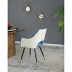 Fauteuil d'appoint moderne 23,2" bleu (lot de 2)