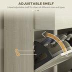 Shoe Cabinet with Doors, 6-Tier Shoe Storage Cabinet with Adjustable Shelves, Wooden Shoes Rack Shoe Storage Organizer