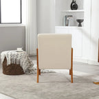 Modern Accent Chair, Solid Wood Padding Lounge Armchairs With One pillow for Living Room, Bedroom, Guest Room