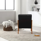 Modern Accent Chair, Solid Wood Padding Lounge Armchairs With One pillow for Living Room, Bedroom, Guest Room