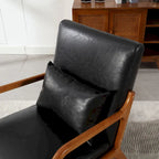 Modern Accent Chair, Solid Wood Padding Lounge Armchairs With One pillow for Living Room, Bedroom, Guest Room