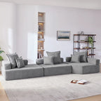 Canapé sectionnel modulaire capitonné en tissu bouclé, personnalisable soi-même