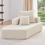Canapé sectionnel modulaire capitonné en tissu bouclé, personnalisable soi-même