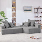 Canapé sectionnel modulaire capitonné en tissu bouclé, personnalisable soi-même