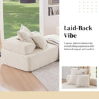 Canapé sectionnel modulaire capitonné en tissu bouclé, personnalisable soi-même
