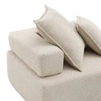 Canapé sectionnel modulaire capitonné en tissu bouclé, personnalisable soi-même
