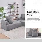 Canapé sectionnel modulaire capitonné en tissu bouclé, personnalisable soi-même