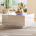 Table basse carrée laquée brillante