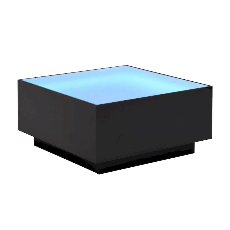 Table basse carrée laquée brillante