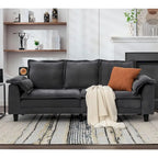 Tufted Upholstered 3 Seater Sofa Modern Chenille Couches