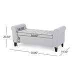 Hayes Armed Storage Bench
